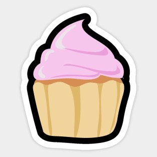 Pink cream cupcake Sticker